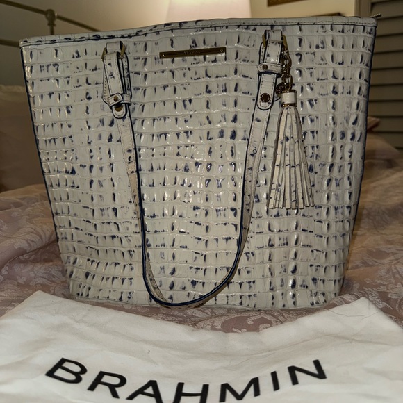 Brahmin Asher La Scala Marina Leather Shoulder Bag - Picture 8 of 10